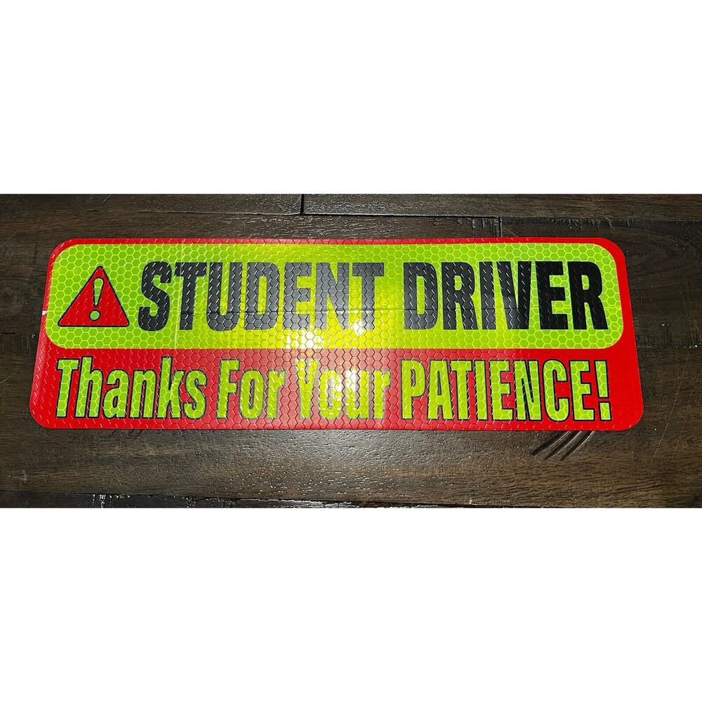 NEW Student Driver Magnet Car Signs Please Be Patient Bumper Sticker Decal 1pc